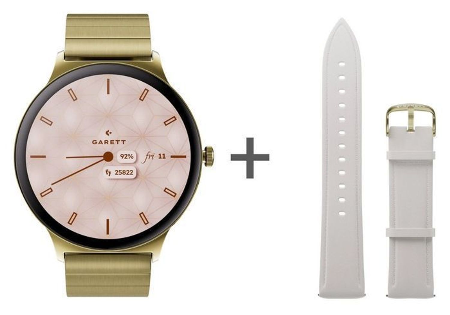 Smartwatch damski Garett Verona 2 Złoty – Bransoleta Stalowa + Pasek Skórzany (8).jpg